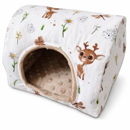 Kisállat mini henger fekhely-őzikés