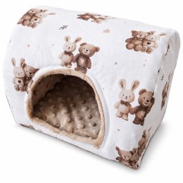 Kisállat mini henger fekhely-maci nyuszi