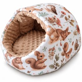 Kisállat papucs fekhely-erdei állatos 